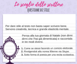Esercizi di scrittura creativa - lo stile