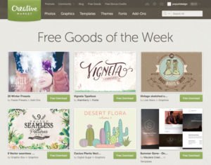 Creare un sito: Creative market