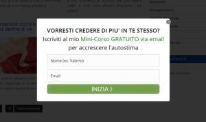 Ecco un popup per la tua mailing list